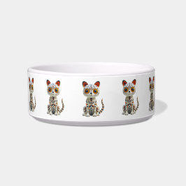 Comedero Day of The Dead Kitty Cat Halloween Dia Muertos 
