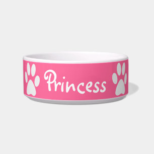 Comedero ~ de la impresión de la pata con nombre de