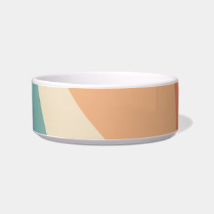 Comedero Decoración de las olas de estilo retro colorido