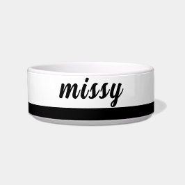 Comedero Denominación adicional en blanco y negro Ceramic P