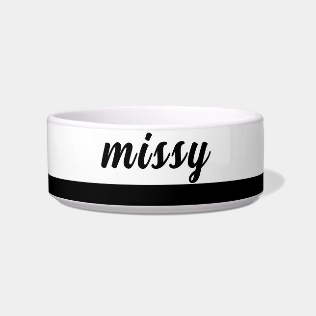 Comedero Denominación adicional en blanco y negro Ceramic P (Frente)