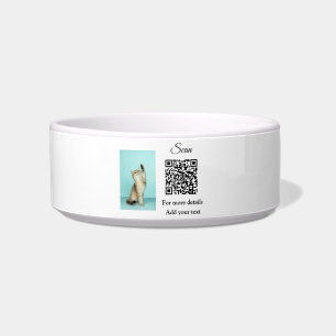 Comedero Detalles simples de nombres de animales Código QR
