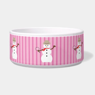 Comedero Detective de Snowman rosa divertido y divertido
