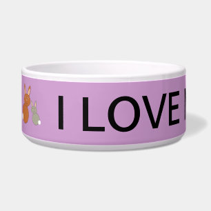 Comedero Día de la Madre Bunnies Personalizado Dog Bowl