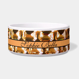 Comedero Diamante de imitación amarillo, diamantes amarillo