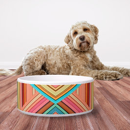 Comedero Diamante Suave Multicolor y Rayas