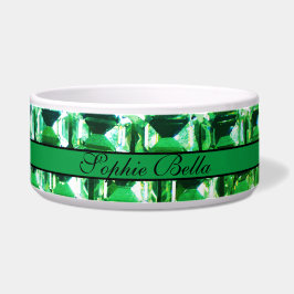 Comedero Diamantes verdes, patrón de joyas de piedra de gem