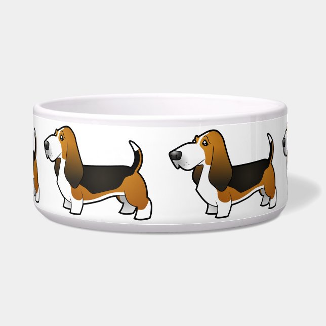 Comedero Dibujo animado Basset Hound (Frente)