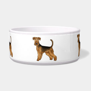 Comedero Dibujo animado de Airedale Terrier Bingley Terrier