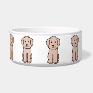 Comedero Dibujo animado del perro de Goldendoodle