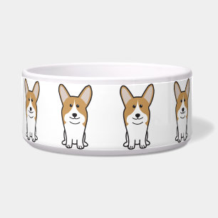 Comedero Dibujo animado del perro del Corgi Galés del