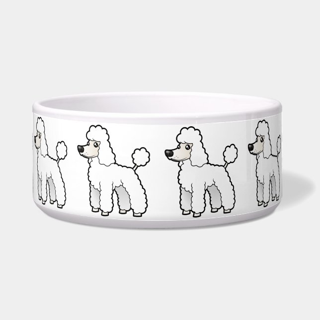 Comedero Dibujo animado estándar/caniche de la miniatura/de (Frente)