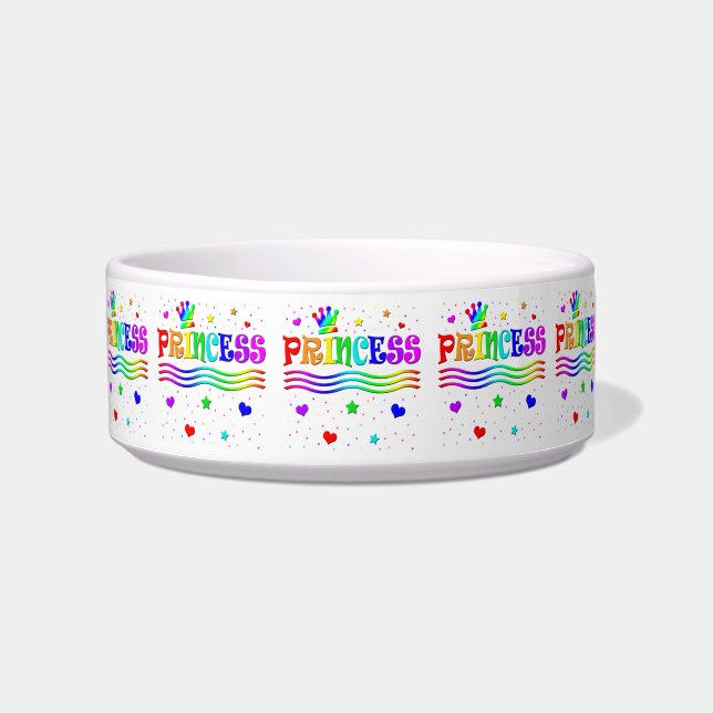 Comedero Dibujo de princesa de arcoíris lindo de dibujos an (Frente)