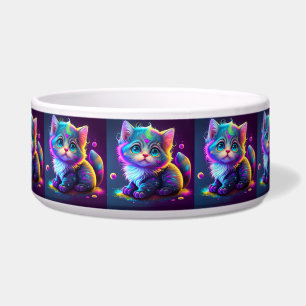 Comedero Dibujo digital de gatos de color lindo-79827