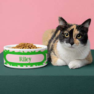 Comedero Dill Pickles en un fondo rosa suave