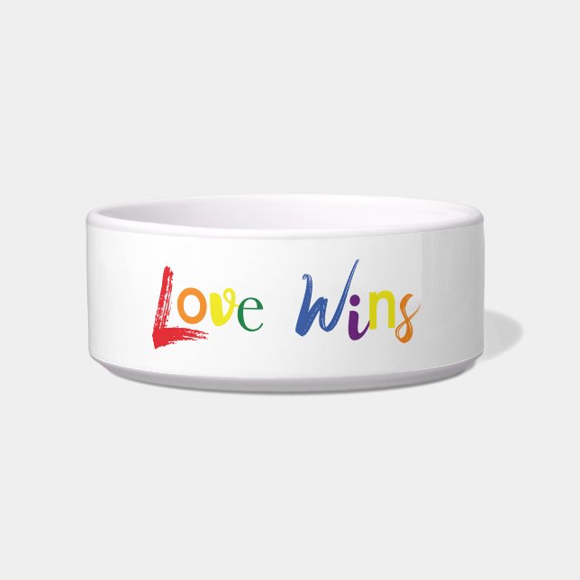 Comedero Diseño colorido, alegre y creativo de Love Wins (Frente)