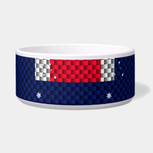 Comedero Diseño de bandera australiana estilo cromado de fi