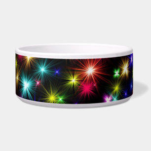 Comedero Diseño de Fuegos Artificiales de Estrellas Colorid