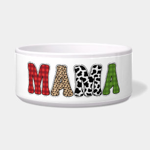 Comedero Diseño de patrón de cuadros de Mama Christmas