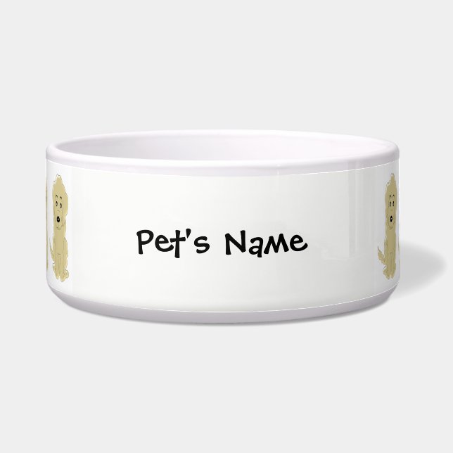 Comedero Diseño de perros Goldendoodle (Frente)