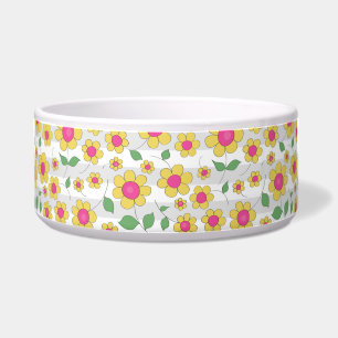 Comedero Diseño de personalizado floral lindo doodles de ma