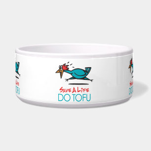 Comedero Diseño humorístico de tofu