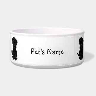 Comedero Diseño personalizado de perro Labrador negro