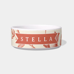 Comedero Diseño personalizado de toile floral delicada vint