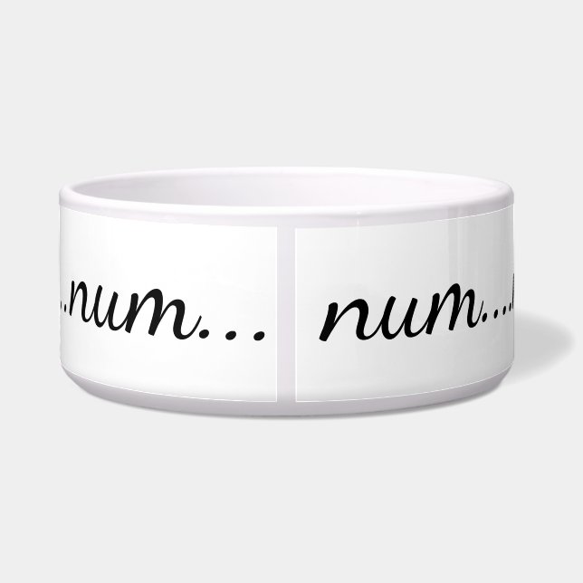 Comedero Divertido Elegante "Num...Num..." Alimentos (Espalda)