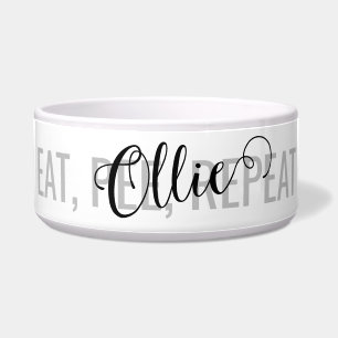 Comedero Divertido Mascota personalizado Comer, Pee, Repeti