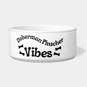 Comedero Doberman Pinscher Vibes Ceramic Dog Bowl
