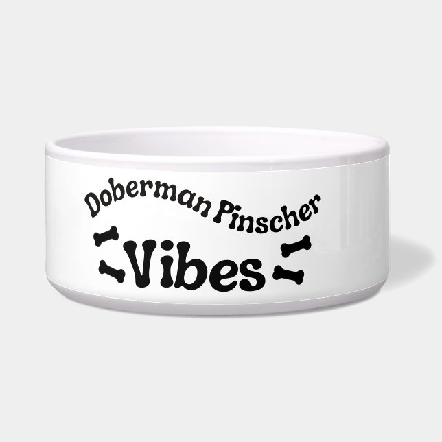 Comedero Doberman Pinscher Vibes Ceramic Dog Bowl (Izquierda)