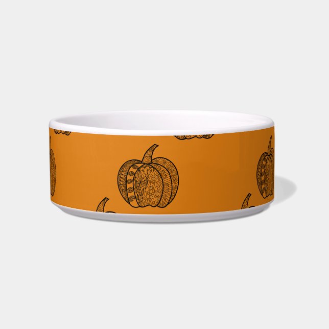 Comedero Dodles de Halloween calabazas de boho mandala de o (Frente)