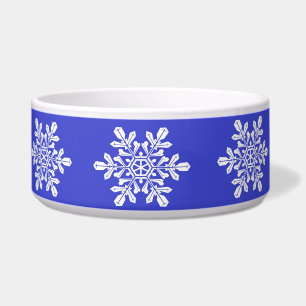Comedero Dog Bowl Blue Snow Flake