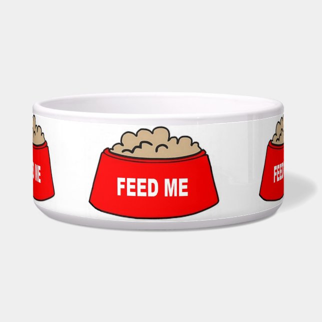 Comedero Dog Bowl Food Bowl Red Feed Me (Frente)