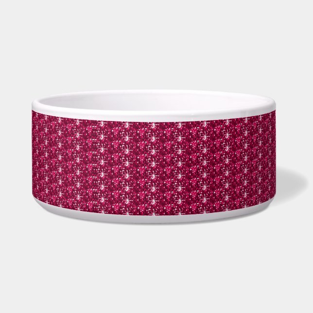 Comedero Dog Bowl Maroon Purpurina (Frente)