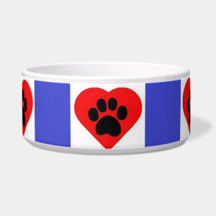 Comedero Dog Bowl Paw Heart