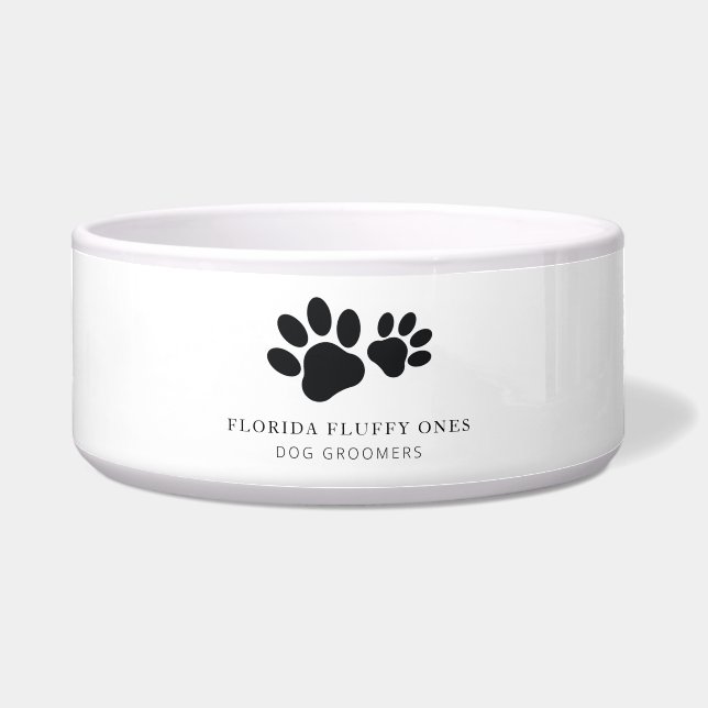 Comedero Dog Groomer Business Water and Food Pet Bowl (Frente)