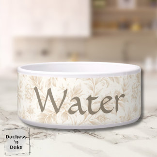Comedero Dog Water Bowl - Ivory Botanical, Name 