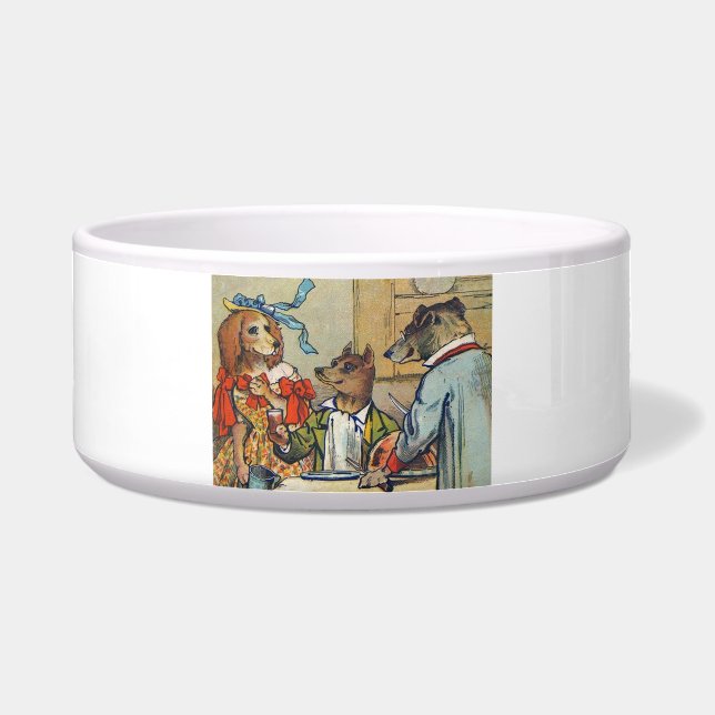 Comedero Doggy de la cena victoriana de perro Vestido (Frente)