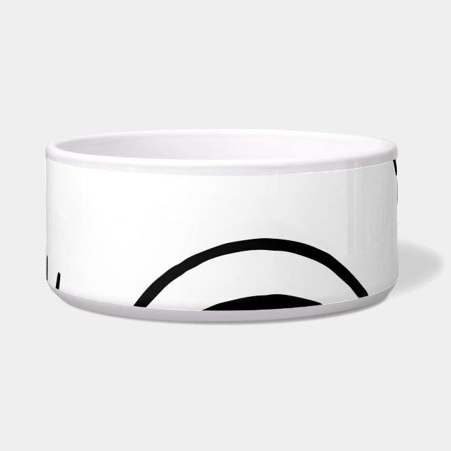 Comedero Doodle eye, patrón creativo sin costuras. (Frente)