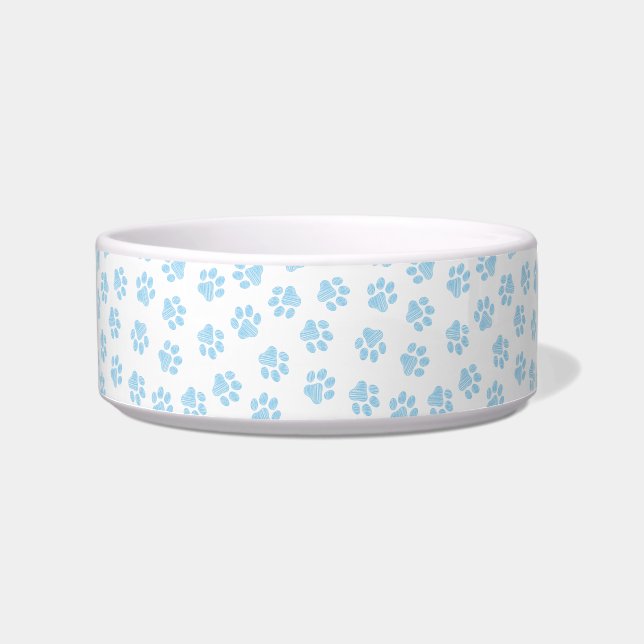 Comedero Doodle Paws, patas de perro, patas azules de bebé (Frente)
