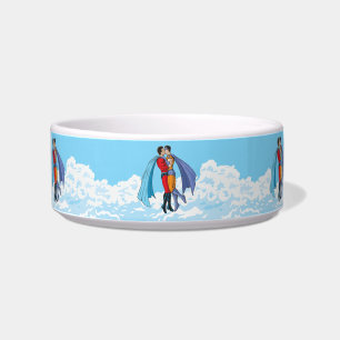 Comedero Dos superhéroes de SlipperyJoe besando al carro vo