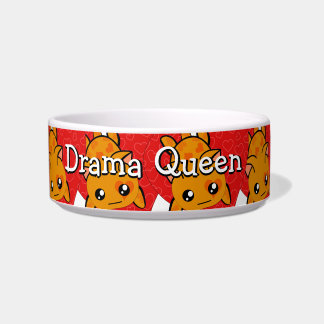 Comedero Drama Reina Cute Kitty Personalizado Tazón Gato Ga