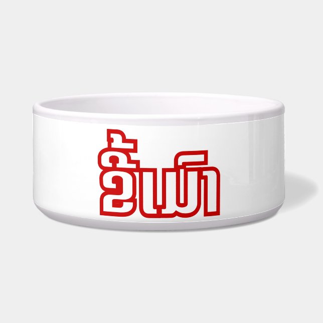 Comedero DrunæKee Mao en idioma lao/laosiano (Frente)