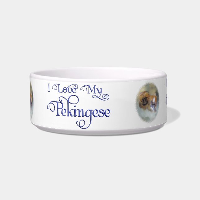 Comedero Dúo de Pekingese Suave (Frente)