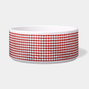 Comedero Efecto de manteles rojos y blancos multicolores