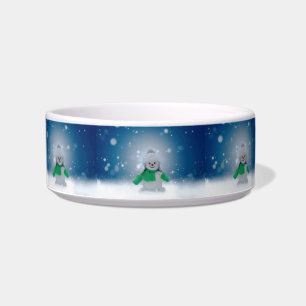 Comedero El adorable personaje de muñeco de nieve de Navida