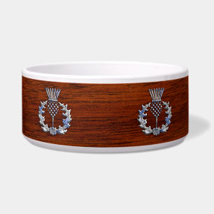 Comedero El cromo tiene gusto del cardo de madera de caoba