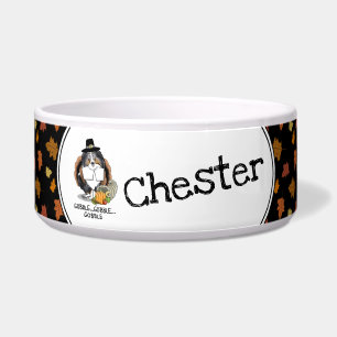 Comedero El Día de Acción de Gracias Shetland Sheepdog (azu